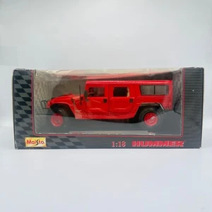 Maisto 1:18 Hummer H1 Wagon 4x4 Rare Red Diecast Truck #31858 - Picture 1 of 9