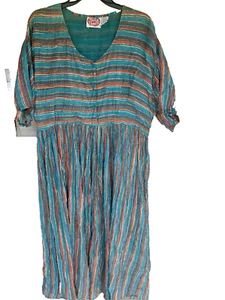 Rosey Tomato Women Vtg Tunic Long Dress Oversized Ethnic Tribal Plus Size 22/42 - Picture 1 of 11