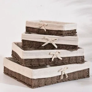 Rectangular Cosmetics Storage Box Bow Fruit Dish Basket Household - Picture 1 of 14