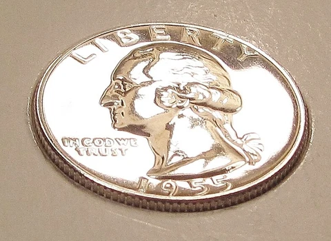 1955  Gem Proof Quarter 90% SILVER EYE CANDY Blazing Mirrored Surfaces #705 ~ 11 Cover