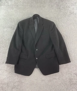 Ralph Lauren Sport Coat 44 R Black Camel Hair Solid Designer Premium Luxury LRL - Picture 1 of 13