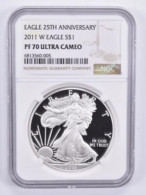 PF70 2011 PROOF American Silver Eagle $1 NGC PR Ucam Foto 1 de 4