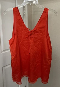 Rachel Rachel Roy Orange Sleeveless Top Size Large 852 - Picture 1 of 5