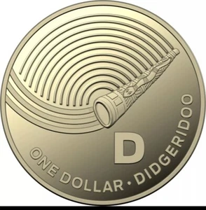 Australian 2019 One Dollar $1 UNC - Great Aussie Coin Hunt - D - DIDGERIDOO - Picture 1 of 2