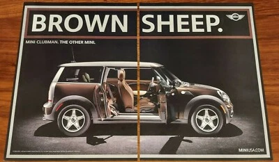 MINI CLUBMAN ANUNCIO IMPRESO REVISTA ANUNCIO OVEJA MARRÓN EL OTRO MINI  Foto 1 de 4