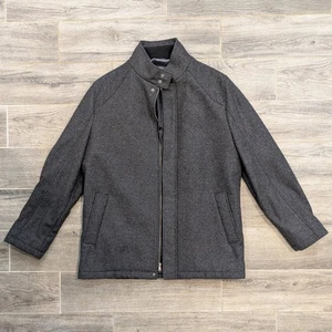 Cardinal of Canada Stuart Car Coat Men's Large 42-44 Dark Gray Luxury Collection - Picture 1 of 13