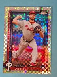2025 Topps Chrome X-FRACTOR REFRACTOR Zack Wheeler Philadelphia Phillies #189 - Picture 1 of 2