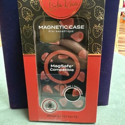 Isla Rae Protective iPhone Case 13 / 14 / 15 MagSafe Magnetic New Strawberries - Image 1 of 4