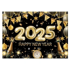 Sfondo di Anno 2025 Sfondo Nero Anno 6,88 X 4,92 Piedi De9258 - Foto 1 di 1