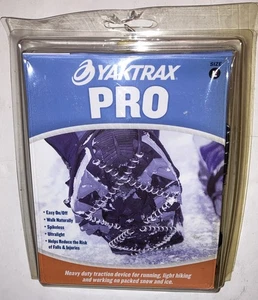 Botines de tracción para nieve Yaktrax Pro tamaño hielo grande negros - Imagen 1 de 3