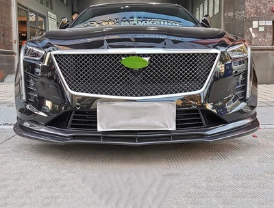 Parachoques delantero negro Sport-V parrilla de malla central para Cadillac CT6 2019-2020 Foto 1 de 4