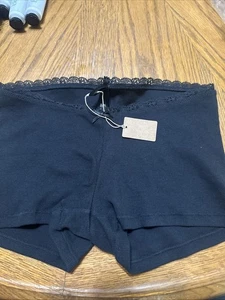 Pantalones cortos mujer Skims XS negro encaje ribete 158973 - Imagen 1 de 5