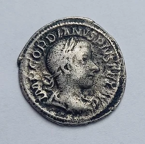 Silber Kaiser Gordianus III. 238-244 AD Denar AR ss Rom - Bild 1 von 2