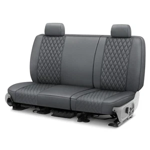 For Ford F-150 12 Seat Cover Faux Leather Diamond Shield Quilted 2nd Row - Picture 1 of 2