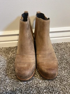 Stivaletti donna 8 Sorel Lea zeppa Joan Of Arctic Alk Curry pelle marrone - Foto 1 di 6