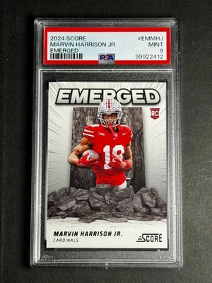 Como Nuevo 2024 Puntuación Emergida Marvin Harrison Jr. #EM-MHJ RC Arizona Cardinals Foto 1 de 4