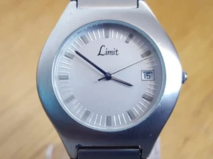 Herren Vintage Retro Stahl Armband Limit Quarz Silber Analog Datum Sportuhr - Bild 1 von 9