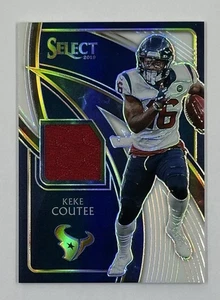 2019 Panini Select Swatches White Prizm Keke Coutee #SS-38 Texans /75 - Bild 1 von 2