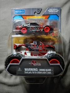 MONSTER JAM 1:64 WALMART EXCLUSIVE NORTHERN NIGHTMARE TRUCK & CAR 2024 SERIES 6 - Picture 1 of 2