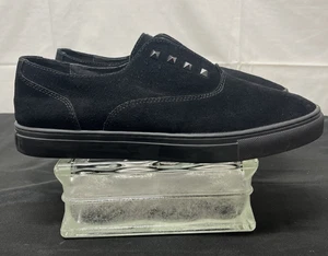 DONALD PLINER SUEDE LOAFERS SHOES SIZE 12 M BLACK SOLID (ARYO-CS) - Picture 1 of 9