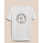 BANANA REPUBLIC Logo Graphic T-Shirt, Off White Heather, Medium