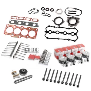 Engine Rebuild Overhaul Pistons Valves Set For VW GTI GLI Audi 2.0 TFSI BPY BWA - Picture 1 of 10