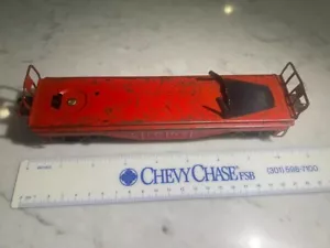 Lionel O27 Gauge #6111/#6121 Red Flat w/o Gray Plastic Pipes, Red Flat Car P2 - Picture 1 of 10