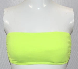 Michael Kors Neon Yellow Bikini Top Strapless Zip Closure Size XS RN#85736 - Picture 1 of 5