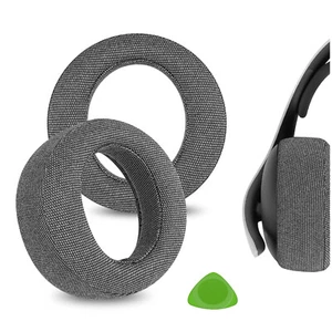 Geekria Linen Ear Pads for Sony PlayStation Pulse Elite Headphones (Grey) - Picture 1 of 6