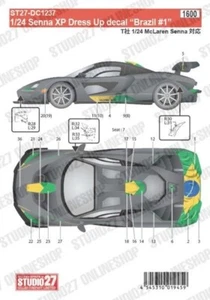 STUDIO27 1/24 McLaren Senna XP Dress Up decal “Brazil #1” for TAMIYA DC1237 - Picture 1 of 2