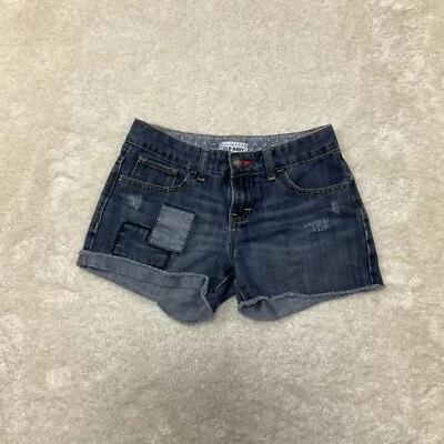 Old Navy Girls Size 10 Denim Blue Jean Shorts Patchwork Accent - Image 1 of 4