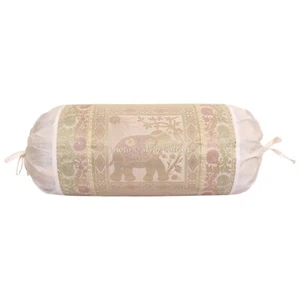 Home Decor Bolster Brocade Jacquard Pillow Cover Case For Back & Meditation - Picture 1 of 5