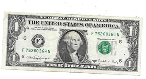 $1 1988-A Atlanta Web Press Note FN Run 12 5/4 Very Fine - Picture 1 of 2