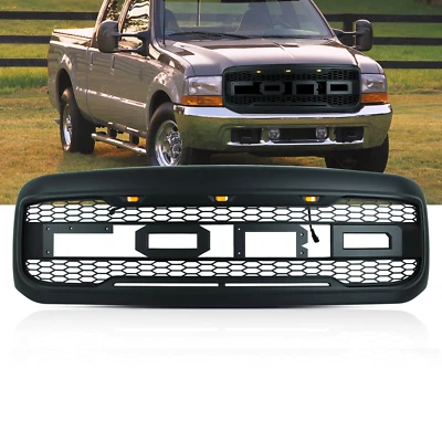 Grelha de para-choque dianteiro com LED para 05-07 Ford F250 F350 F450 F550 SuperDuty/Excursion - Imagem 1 de 4