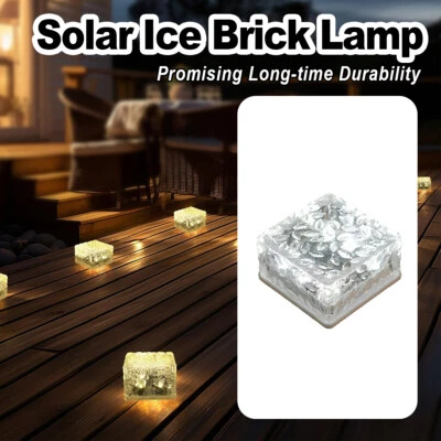 Square Solar Ice Brick Buried Lamp Automatic Lighting Garden Light 1w 1.2v 6led - Image 1 of 4