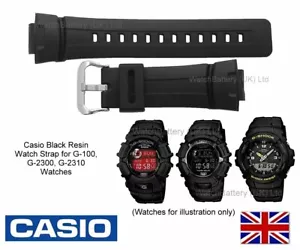 G-100 Casio Watch Strap G-101 G-200 G-2110 G-2300 G-2310 G-2400 GW-2300-BLACK - Picture 1 of 7
