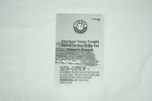 Juego de trenes Lionel escala O Keystone Super Freight RTR manual solo 6-30000 S4 - Imagen 1 de 3