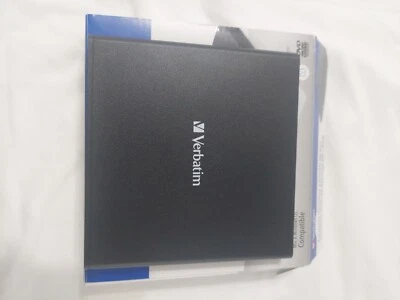 Verbatim 98938 External Slimline CD/DVD Writer USB 2.0 - Black - Image 1 of 3