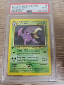 Crobat 4/64 1a edizione Holo PSA 9 Neo Revelation Pokemon - Foto 1 di 2