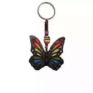 Llavero Bolso Cartera Dije Arco Iris Mariposa - Imagen 1 de 3
