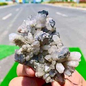 110G Natural Symbiosis of Tourmaline Crystal quartz cluster /minerals - Picture 1 of 22