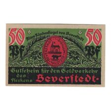 [#326483] Banknot, Niemcy, Beverstedt Gemeinde, 50 Pfennig, animaux 1, 1922, 192