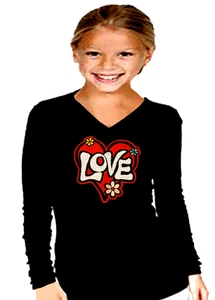 Camiseta Niños Niñas con Parche de Amor Para San Valentín Mangas Largas Camiseta 10~12 - Imagen 1 de 1