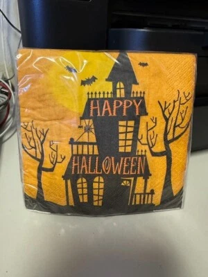 Haunted Halloween 16ct. 2-Ply Beverage Napkins Party Supply Tableware New!!!! - Image 1 of 2