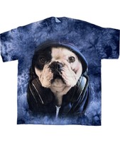 The Mountain Bulldog With Headphones T-Shirt New Size Small