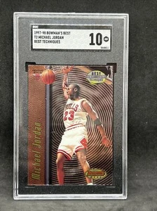1997-98 Bowman's Best Techniques T2 Michael Jordan SGC 10 GEM MT - Picture 1 of 2