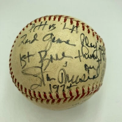 Stan Musial Signed 1st Ball Thrown Out 1974 NLCS Playoffs Game Used JSA COA - Image 1 of 4
