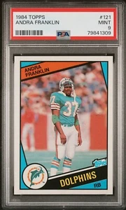 1984 TOPPS #121 ANDRA FRANKLIN PSA 9 MINT MIAMI DOLPHINS - Picture 1 of 2