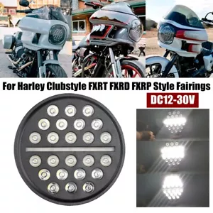 For Harley Sport Glide FXRD FXRP 7" LED Round Headlight Hi/Lo Beam DRL Headlamp - Picture 1 of 9