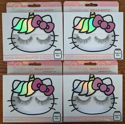 LOTE DE 4 PESTAÑAS THE CREME SHOP HELLO KITTY 100% ARTESANALES - ESTILO MÁGICO Foto 1 de 2